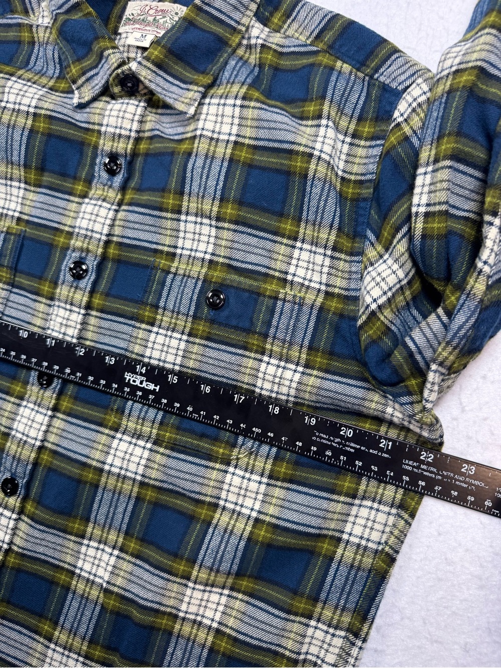 J.Crew Midweight Plaid Flannel Shirt Men’s Medium Classic Fit - Picture 7 of 10
